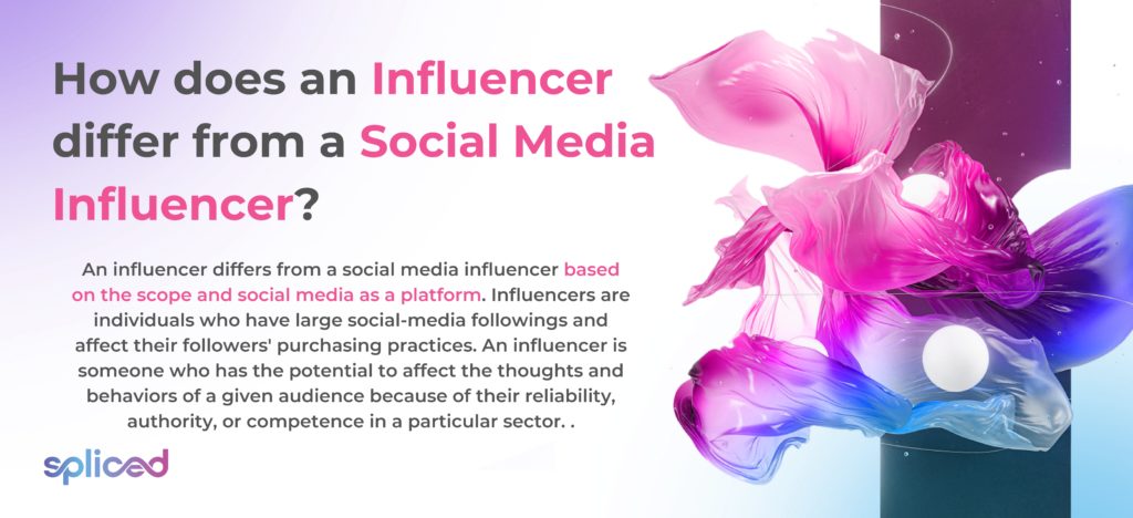 How does an influencer differ from a social media influencer?