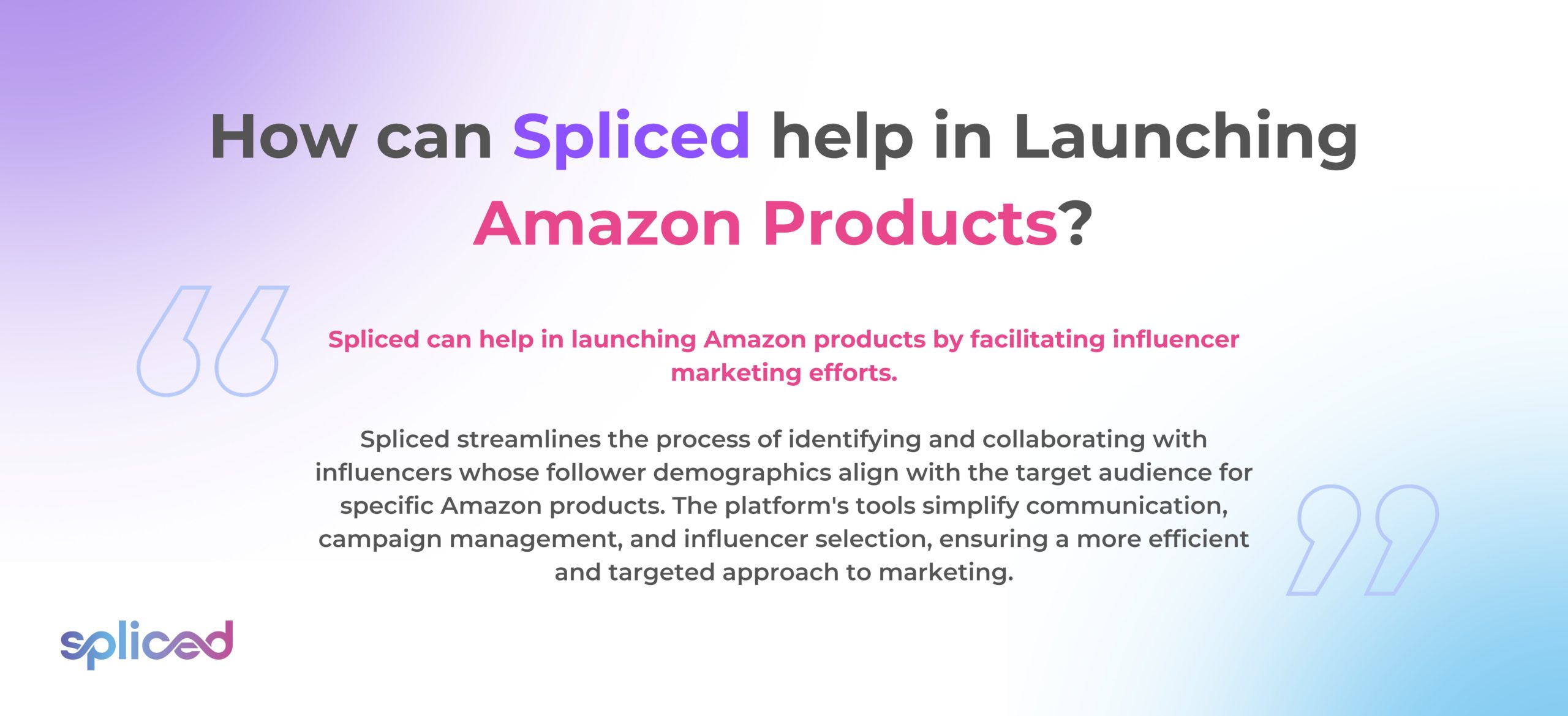 How can Spliced help in launching Amazon products?