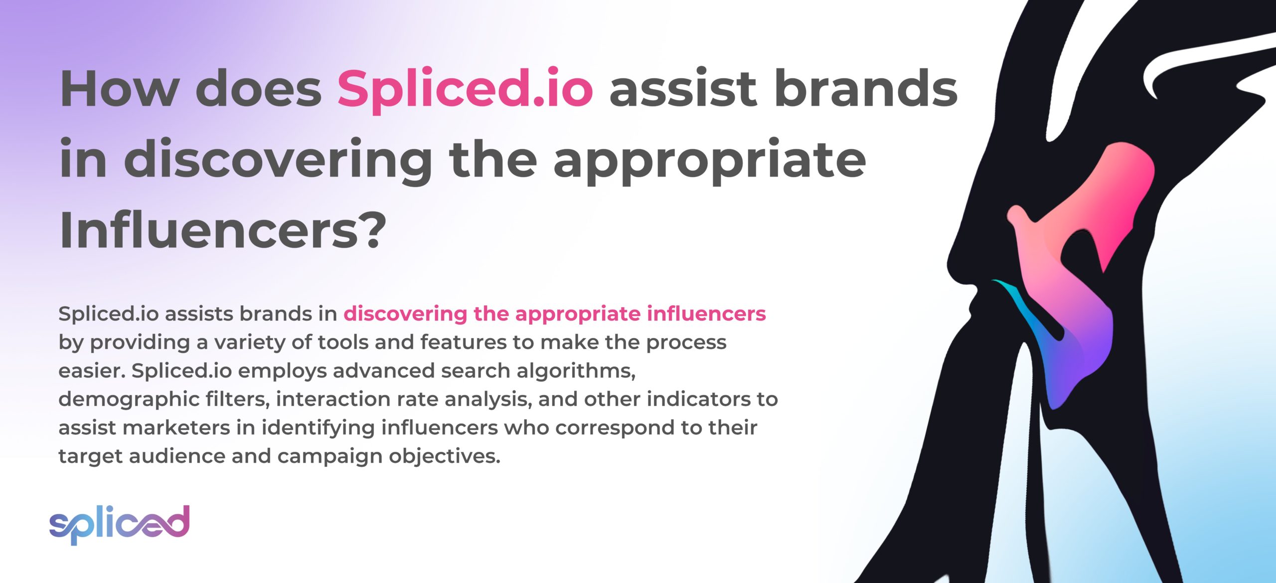 How does Spliced.io assist brands in discovering the appropriate influencers?