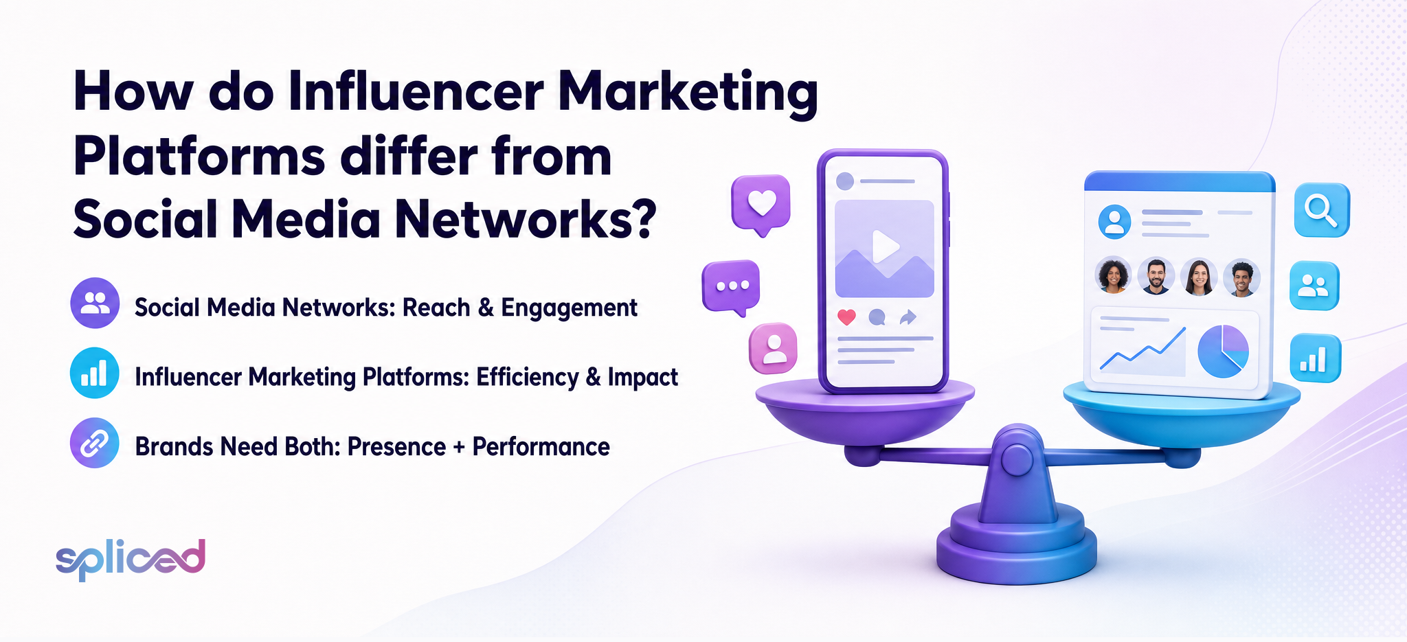 How do Influencer Marketing Platforms differ from Social Media Networks?