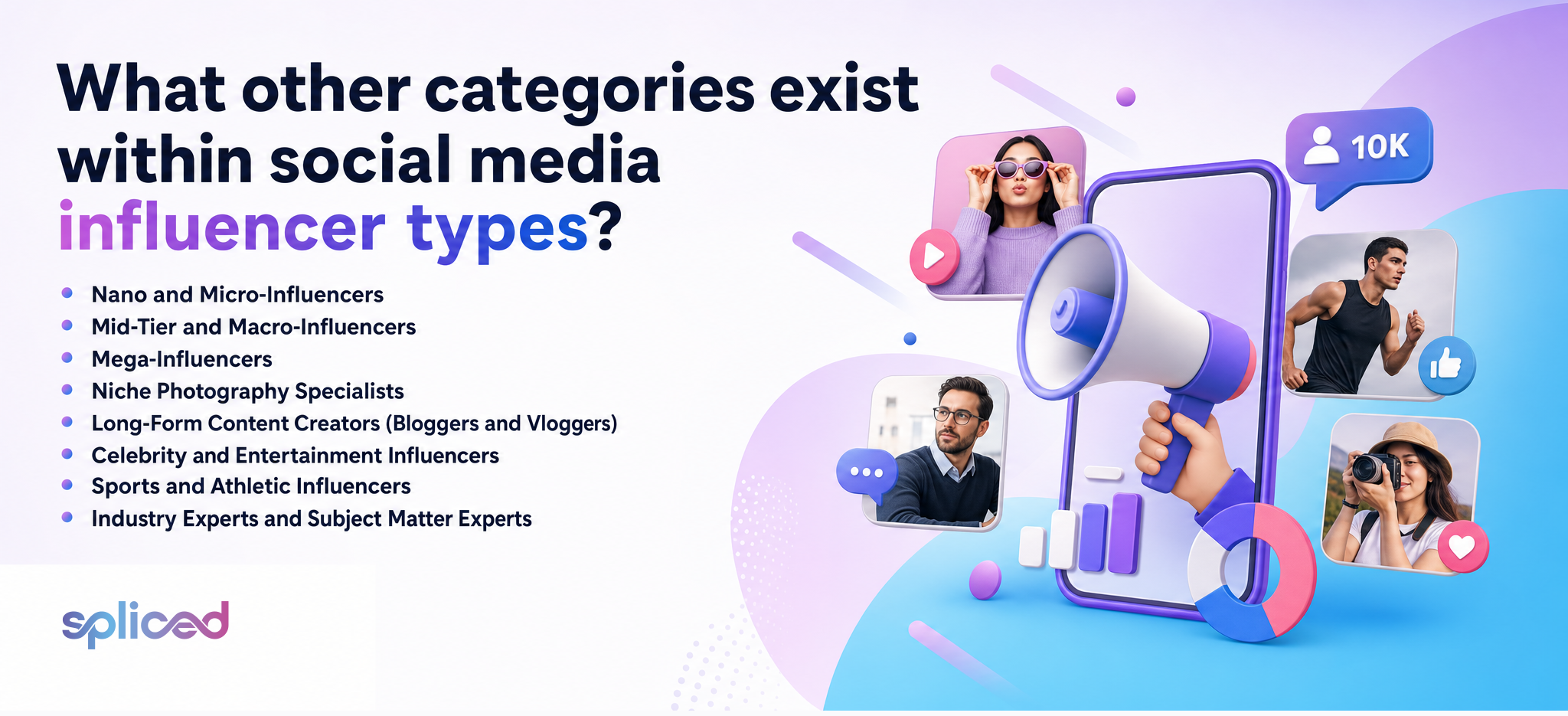What other categories exist within social media influencer types?