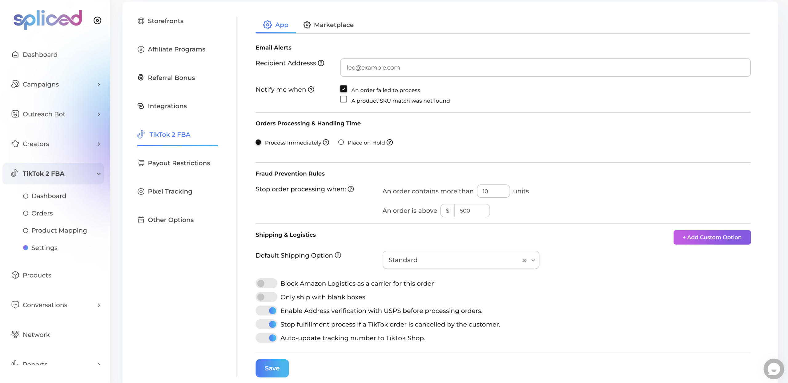TikTok to Amazon FBA Fulfillment Tool