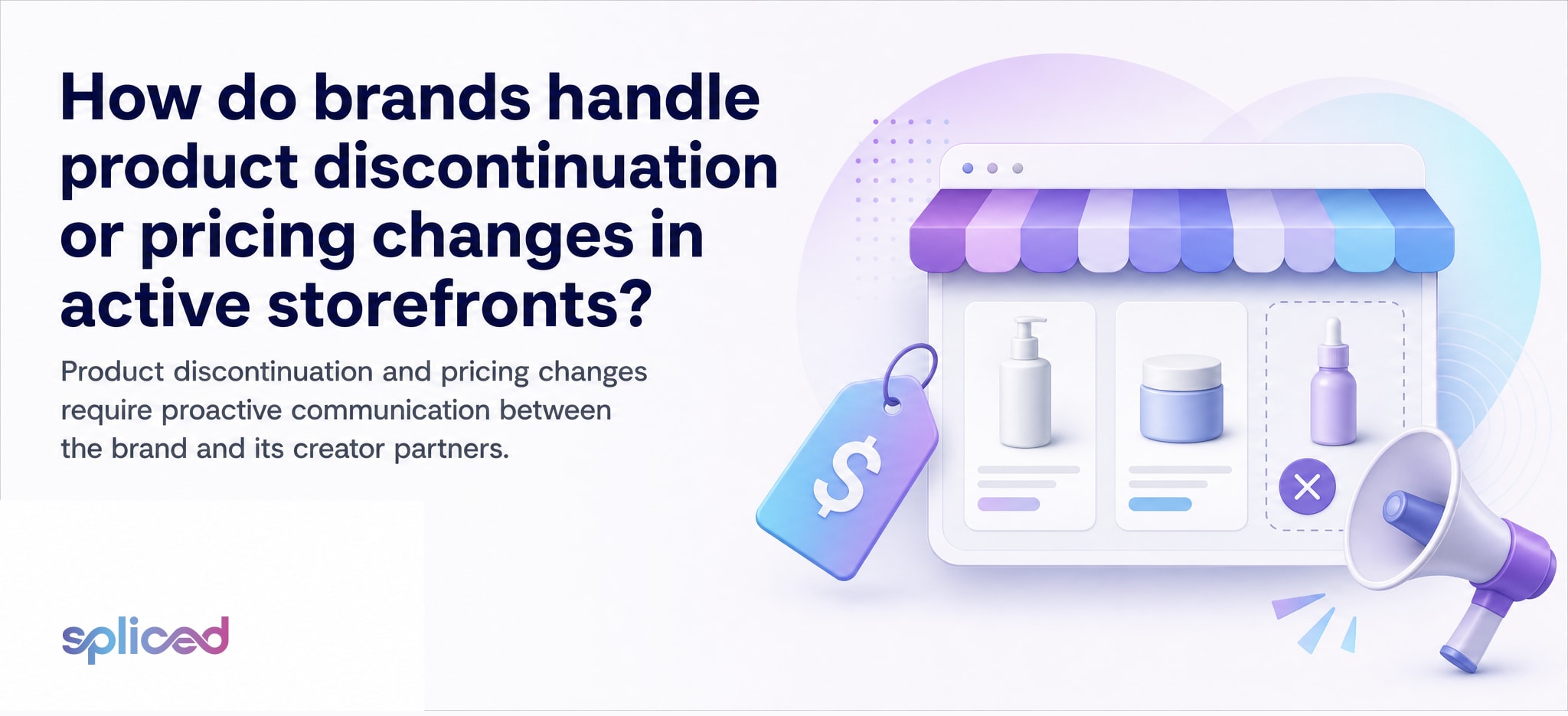 How do brands handle product discontinuation or pricing changes in active storefronts?