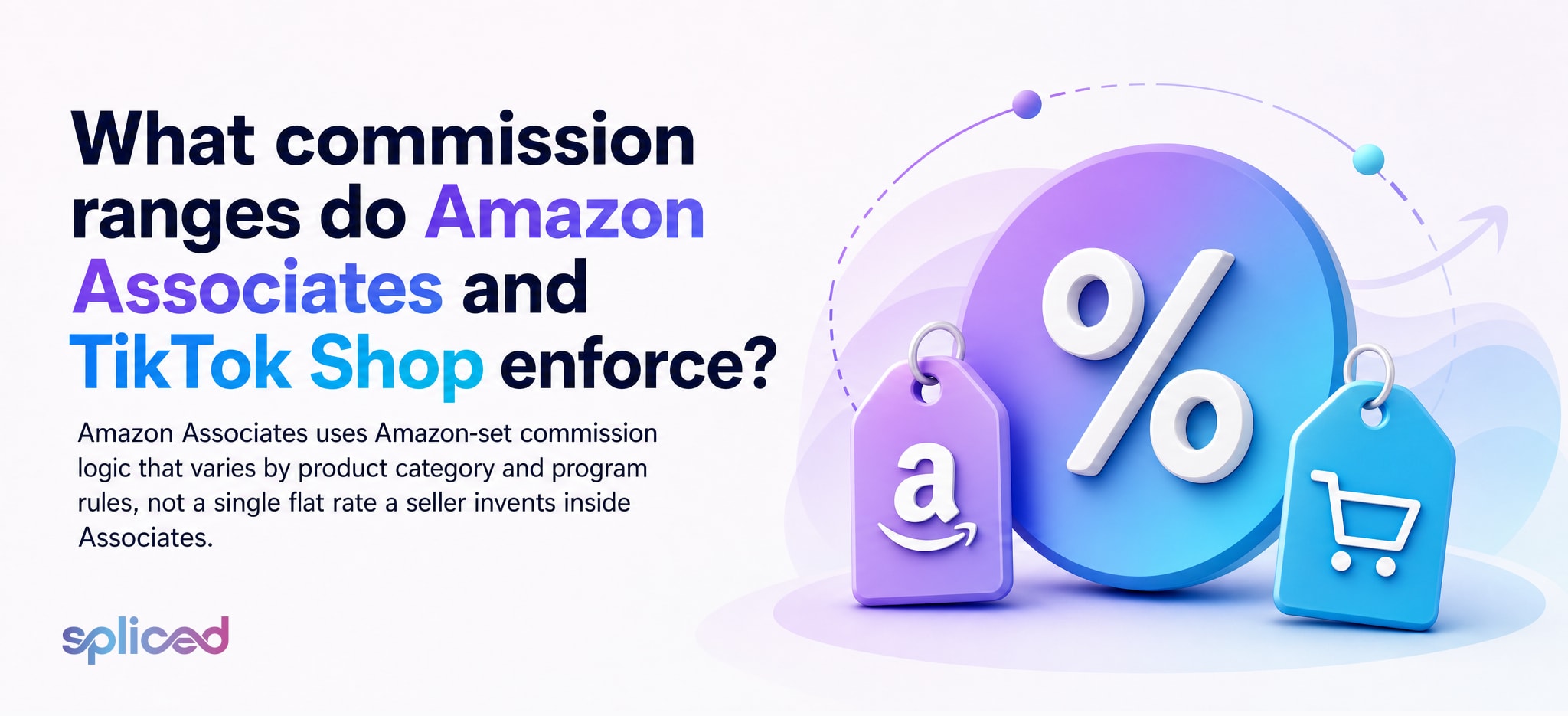 What commission ranges do Amazon Associates and TikTok Shop enforce?